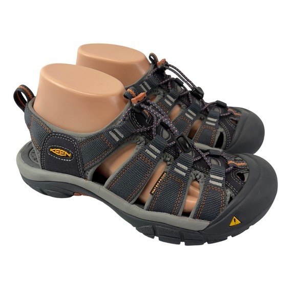 KEEN‎ Mens 7.5 Newport H2 Water Hiking Sport Sandals Gray Orange Toe Protection - Picture 3 of 7